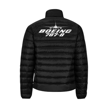 BOEING 787-8 Men's Stand Collar Padded Jacket e-joyer